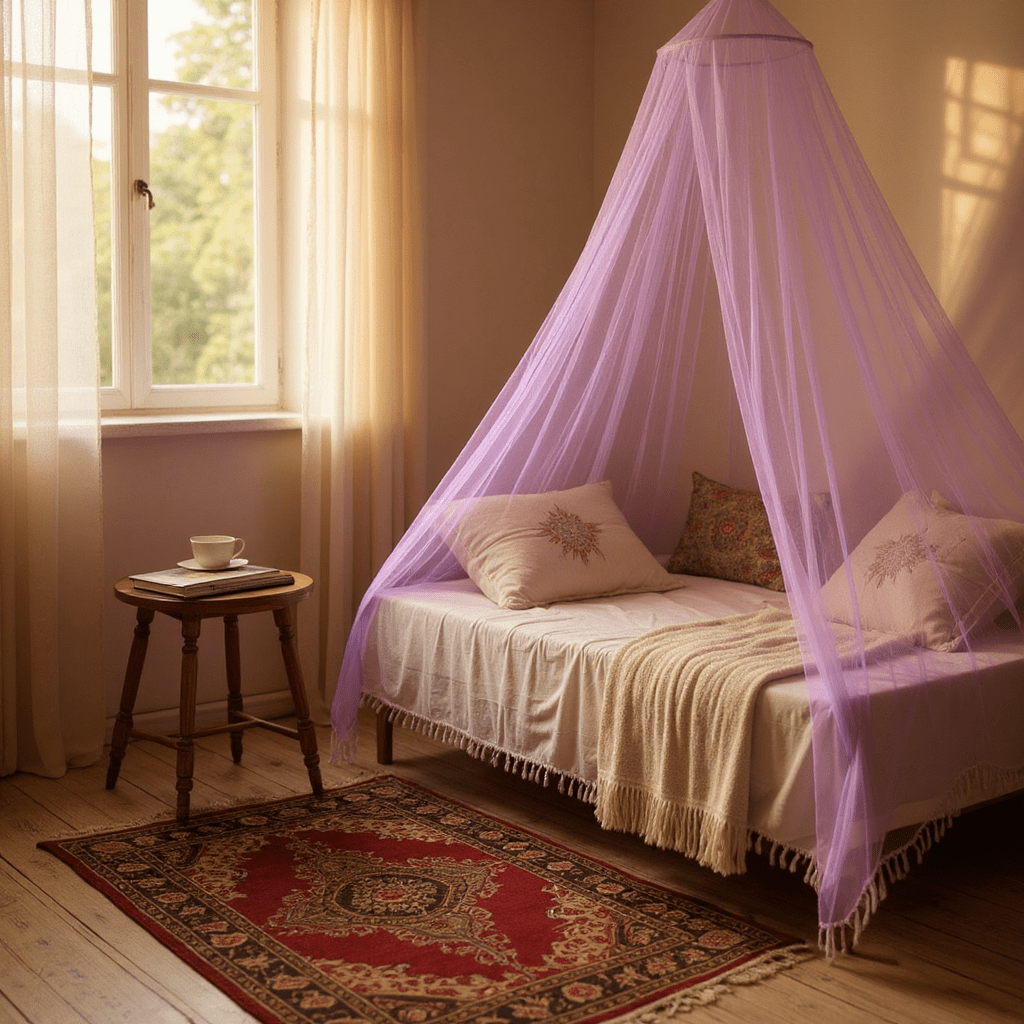 Moustiquaire Lit - PrincessMosquitoDome™ - Violet Lilas - STOP RONGEURS et INSECTES